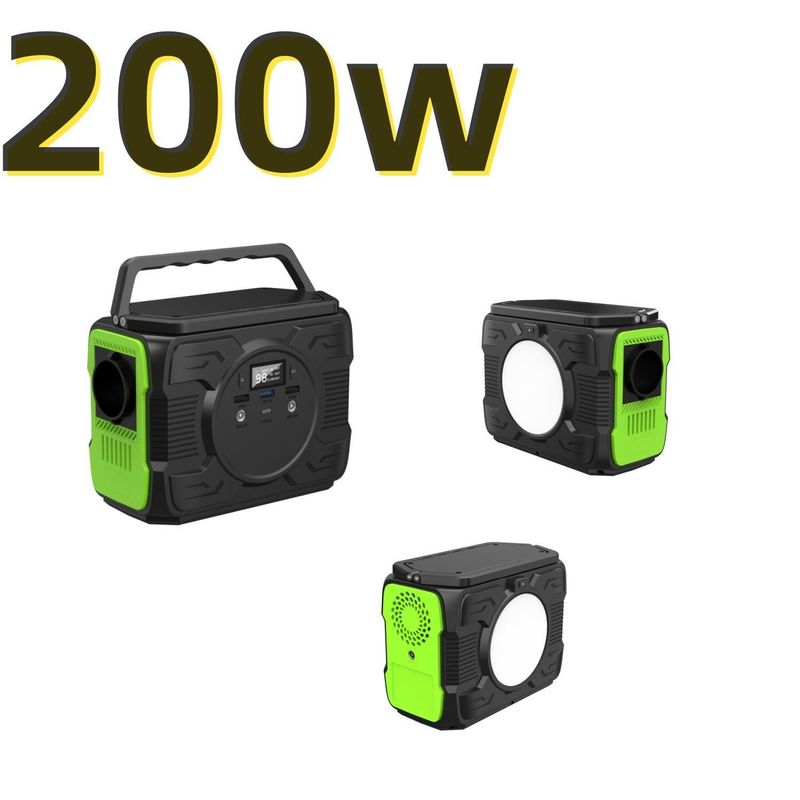 200W zonnepaneel noodstation 48000mAh batterijcapaciteit en 182*102*144mm Grootte