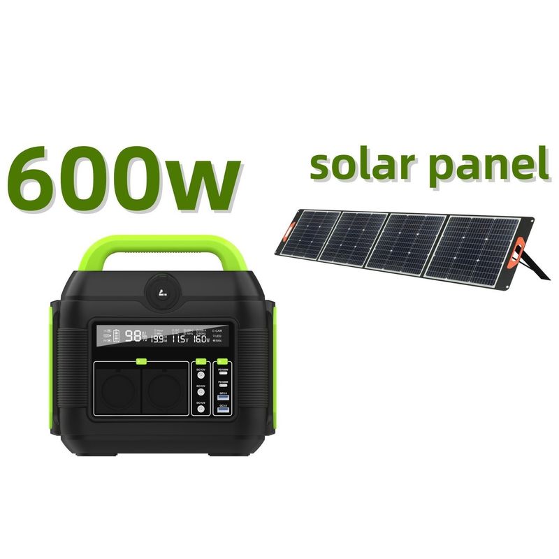 Draagbare zonne-energiecentrale met grote capaciteit Zonne-generator 600W voor zorgeloos reizen
