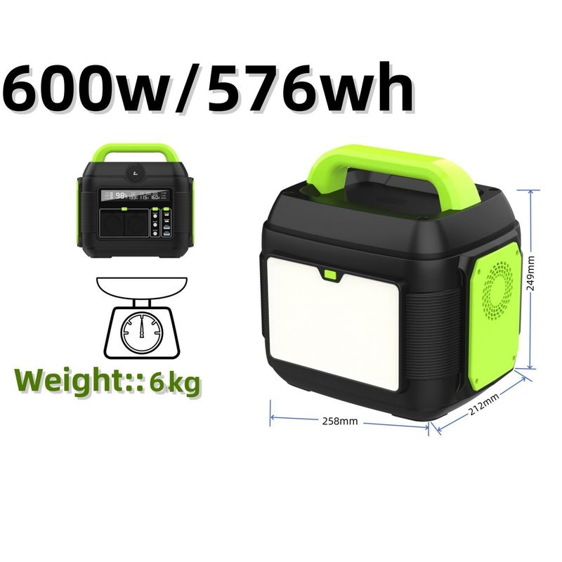 600W258*212*249mm Draagbare zonne-energiecentrale zonne-generator met ternaire lithiumbatterie