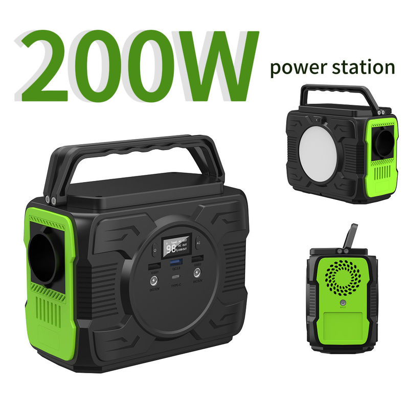 200W batterij Lithium Fast Charger oplaadbare zonne-energie generator voor buitenactiviteiten