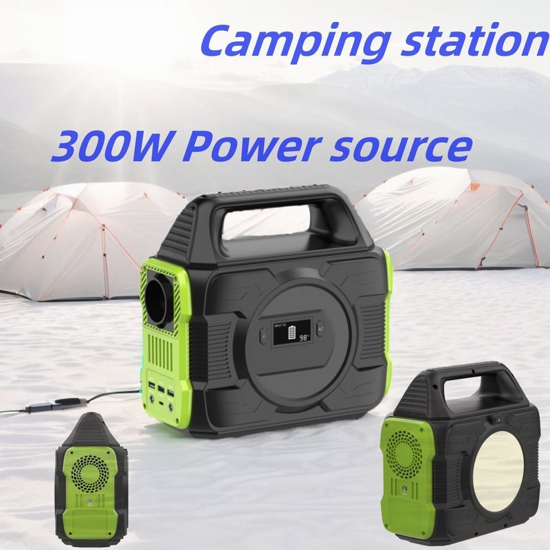 300W outdoor Lithium batterijpakket oplaadbare zonne-generator AC DC Type-C batterij back-up power Nood draagbare zonne-energiecentrale