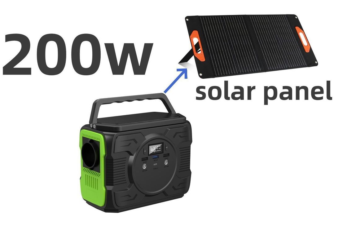 200W UPS mobiele elektriciteitscentrale voor het opladen van zonnepanelen en LED-lampen in het buitenleven