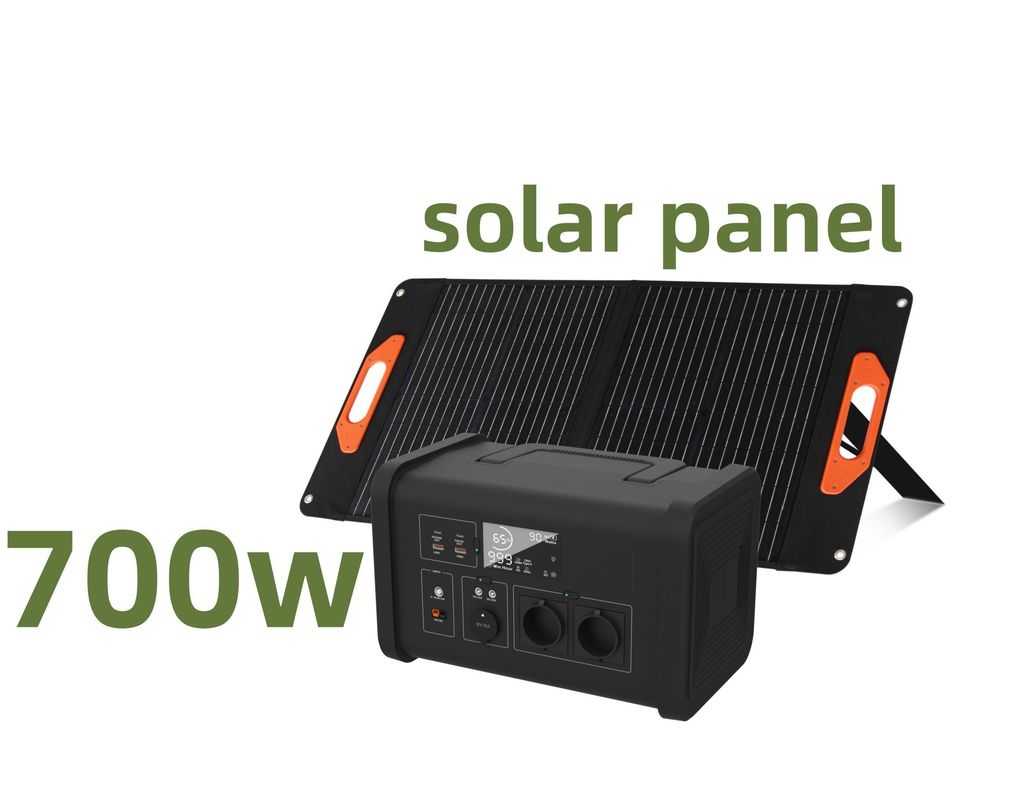 Draagbare elektriciteitscentrale met 700W AC-uitgangsvermogen 700W energieopslag aangedreven door zonne-energie