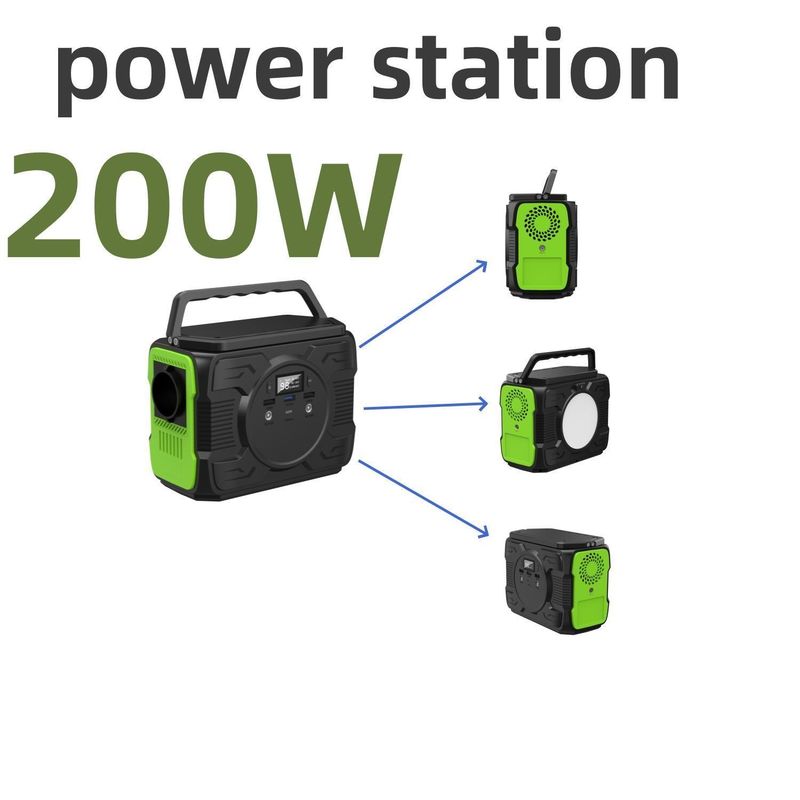 200W zonne-energieopslaggenerator Warm draagbare mobiele stroom voor noodbalkon RV