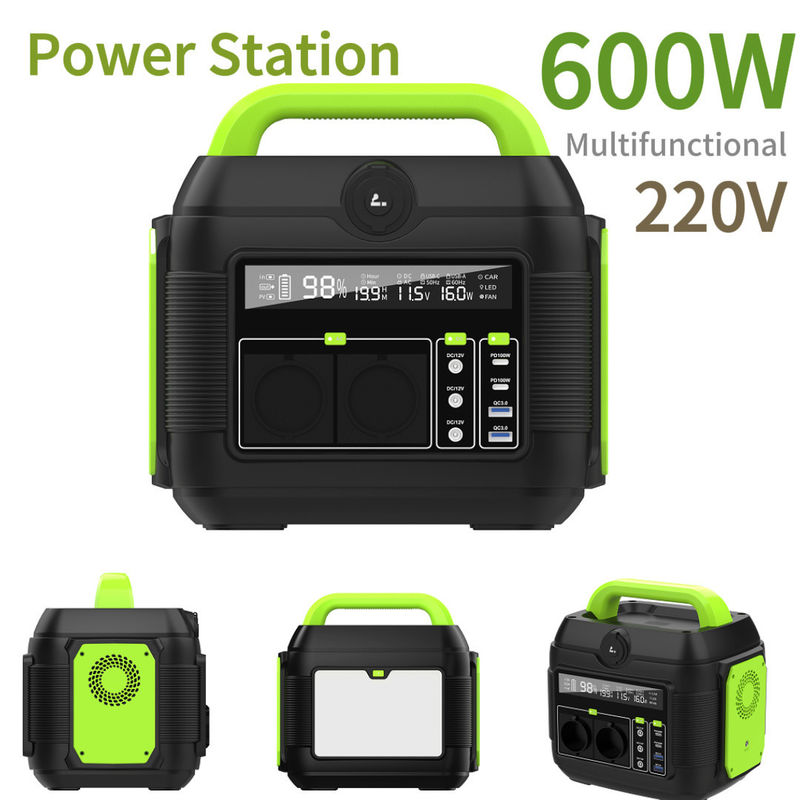 EU AC Socket draagbare elektriciteitscentrale 600W 576wh Powerbank voor kamperen Aanpasbaar