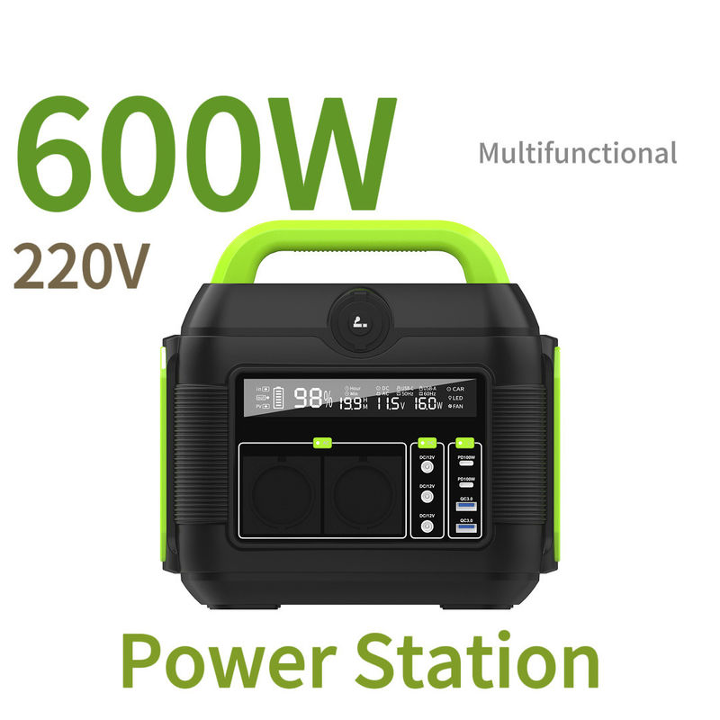 600W draagbare elektriciteitscentrale 1000W 1500W zonnepaneelgenerator voor thuis en camping