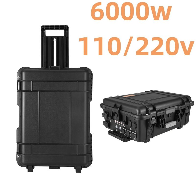 LiFePO4batterij 6000W draagbare elektriciteitscentrale zonne-energiegenerator voor buitenactiviteiten