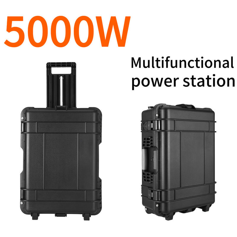 AC-uitgangsstroom 15A Max 5000W Huishoudelijk energieopslagsysteem voor draagbare elektriciteitscentrales