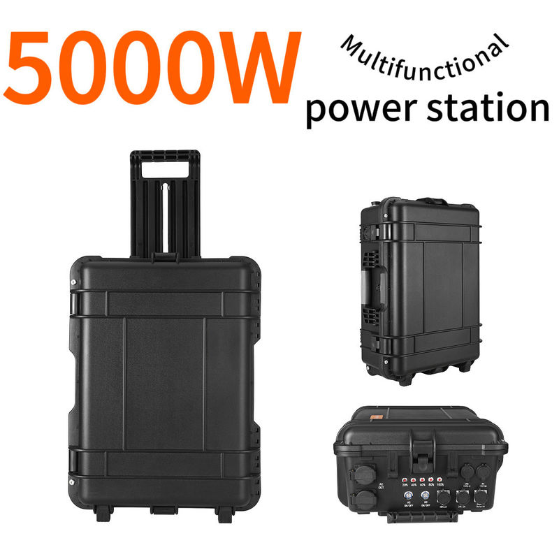 Draagbare elektriciteitscentrale met een grote capaciteit van 5000 W voor noodopvang thuis en autocamping