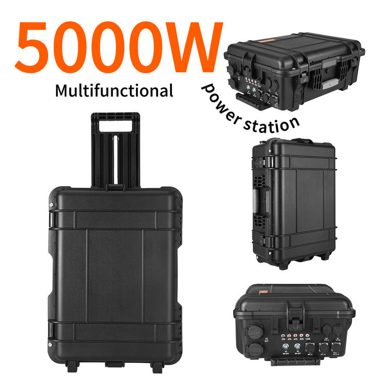 LiFePO4 DC-AC-energie 2000W zonne-energiegenerator voor kampeerterreinen 4800wh nominale capaciteit