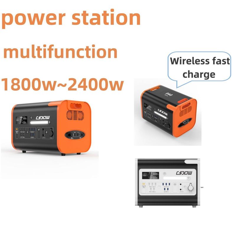2200W zonne-energiegenerator oplaadbare LiFePO4 elektriciteitscentrale voor buitenafstandsbeveiliging