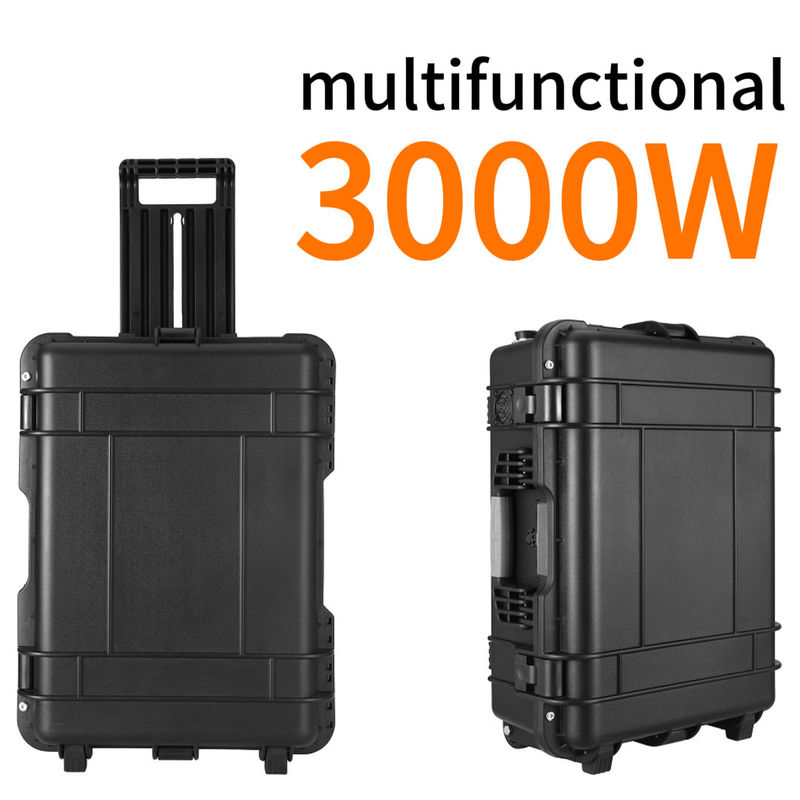 15A Max AC Output Current 3000W Lithium LiFePO4 Batterij Draagbare zonne-energievoorziening voor thuis buiten