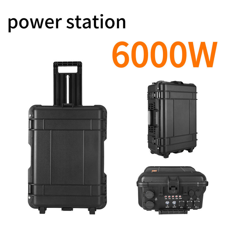 6000W Home Solar Energy System Draagbare stroomvoorziening met wisselstroomstroom 15A Max