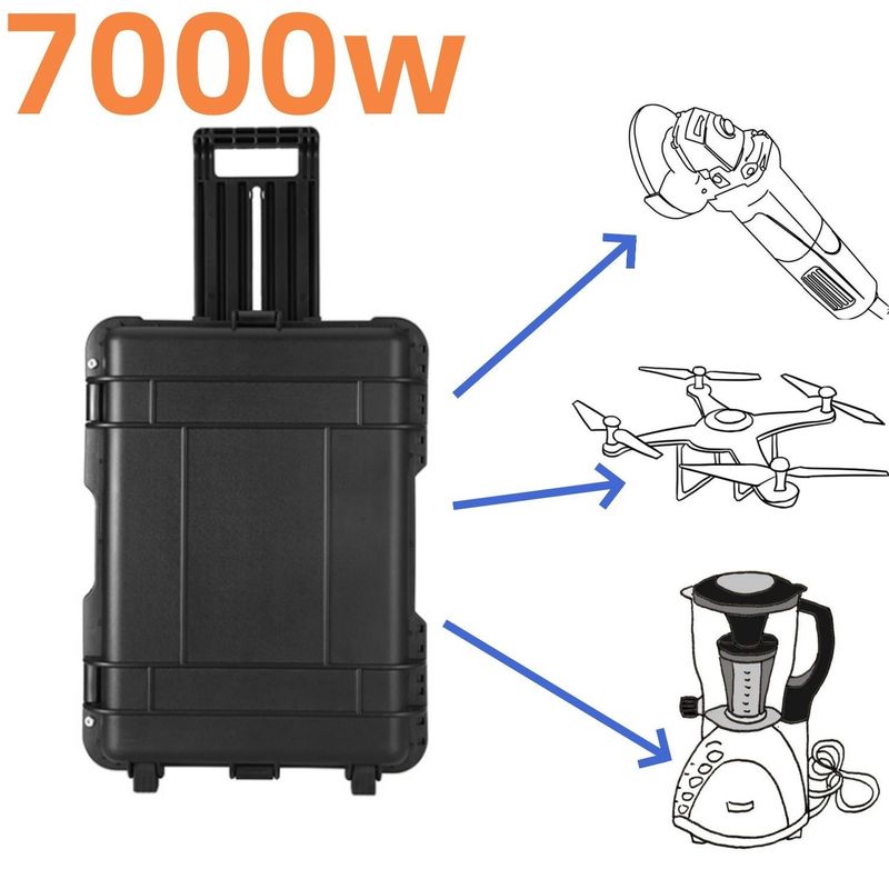 7000W/6993wh 610*440*250 mm Power Outdoor Activities Draagbare zonne-generator voor buiten