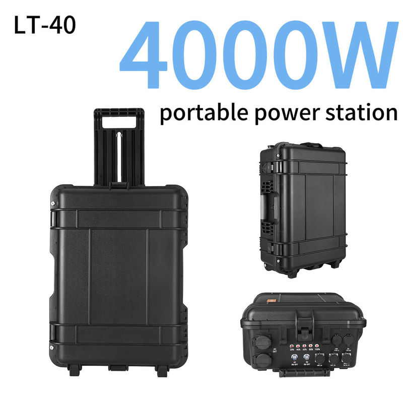 4000W veiliger buitenshuis zonne-energiesysteem met AC 110V 220V Lithium UPS en back-up