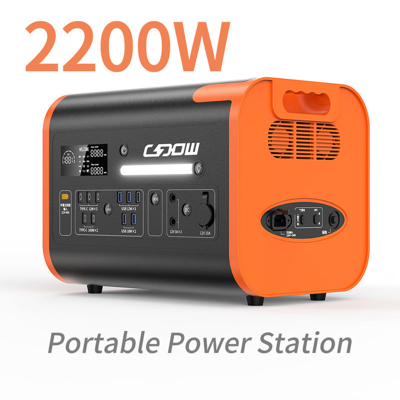 2000Wh Draagbare elektriciteitscentrale Bankvoorziening Zonne-energiegenerator voor aanpassing en thuis