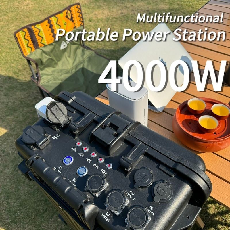 4000W zonne-oplaadbanken voor camping en thuis Back-up Power AC Output Current 15A Max