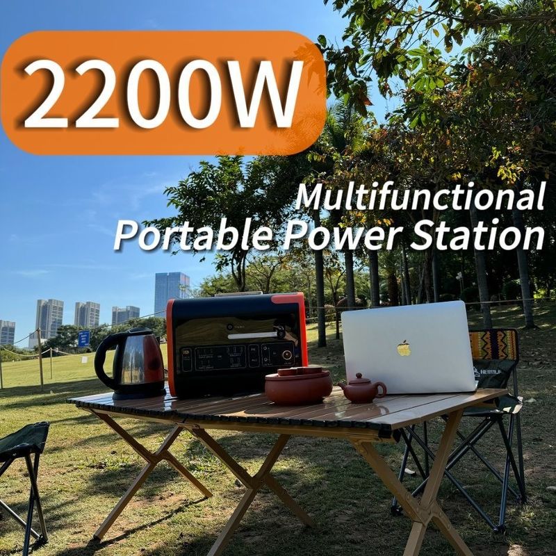 AC-uitgangsspanning 220V±5% 2200W Draagbare elektriciteitscentrale 2220wh 2000W zonne-generator