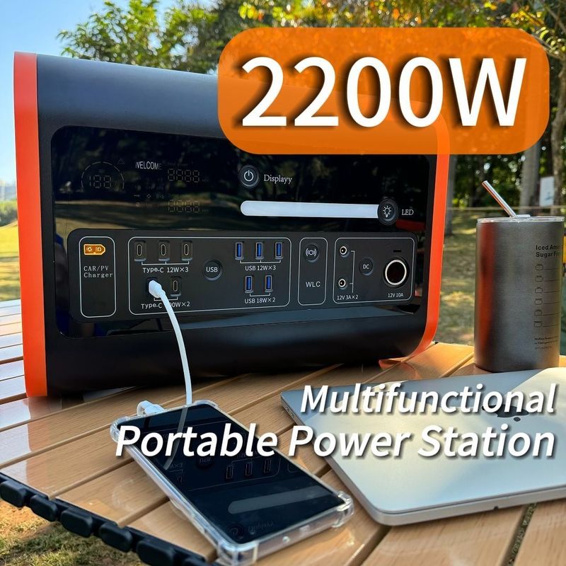 25 kg LiFePO4 2200W 2500W 2000W draagbare elektriciteitscentrale voor buitenshuis energieopslag voor noodgevallen
