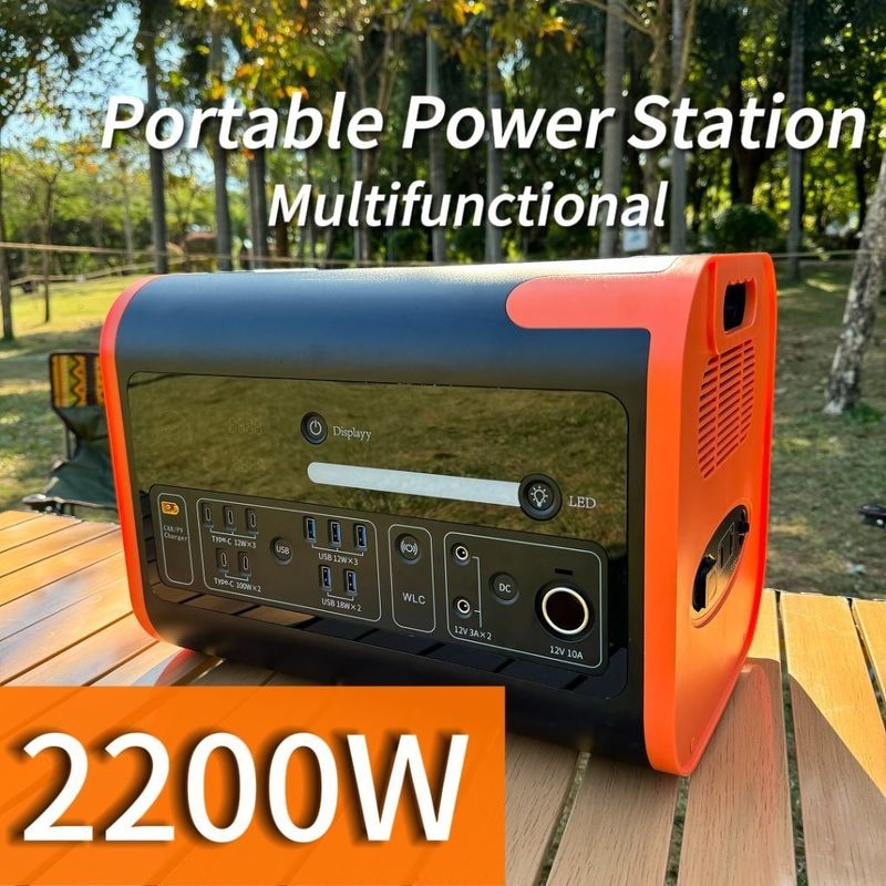 2200W draagbare zonne-energiegenerator Perfect voor ononderbroken stroomvoorziening in noodsituaties
