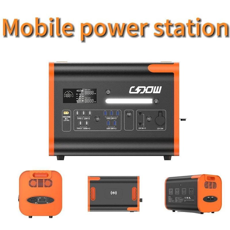 AC/DC-uitgang Zuivere sinusgolf zonne-energiecentrale met PV-laden en draadloos laden