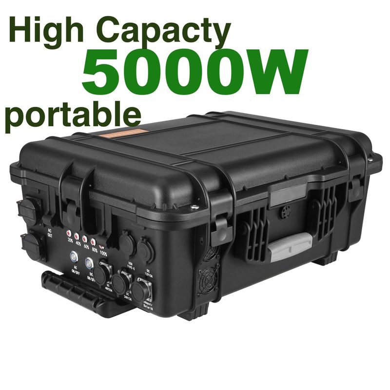 AC Pure Sine Wave 5000W LiFePO4 Zonnecentrale voor auto noodgevallen Op maat