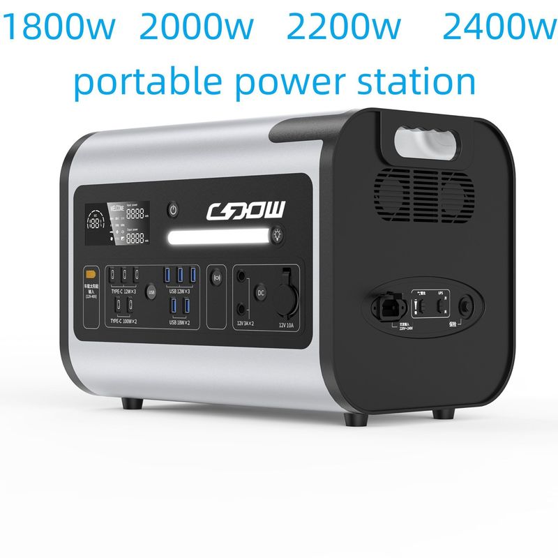 Zuivere sinusgolf LiFePO4 220V Huishoudelijk mobiele buitenstationscentrale 2200W Energieopslag
