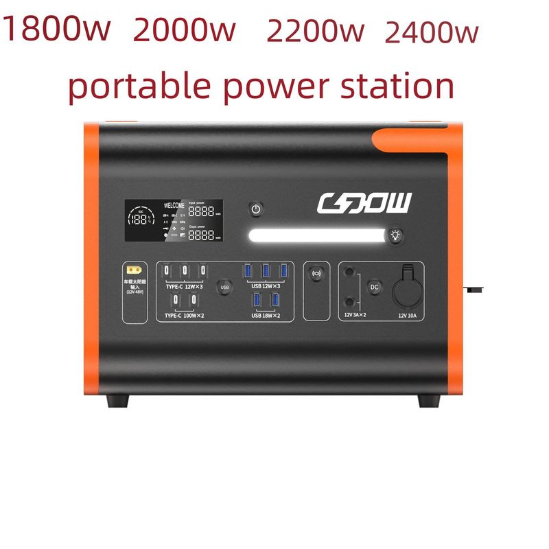 2200W noodreserveringsuitgang Spanningsschommelingsbereik -5%-5% Energieopslagstation