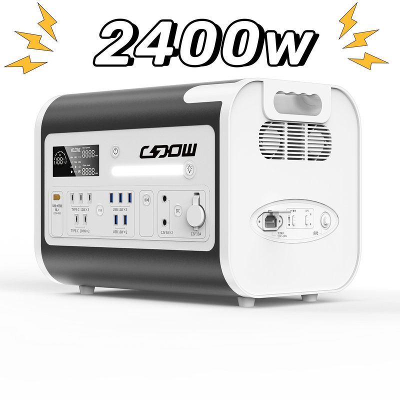 Campingcentrale met zonne- en wisselstroomoplaad Output Spanningsschommelingsbereik -5%-5%
