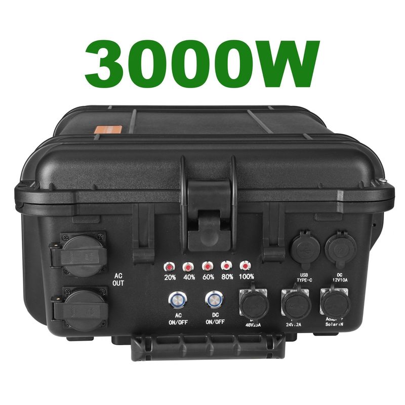 3000W Draagbare zonne-energie 220V stopcontact voor familie buitenshuis noodhulpcentrale