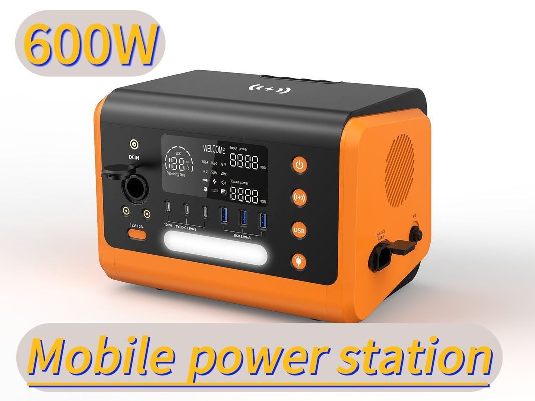 600W zonne-energiegenerator Draagbare elektriciteitscentrale HT06 600Wh met wisselstroom 110V/230V