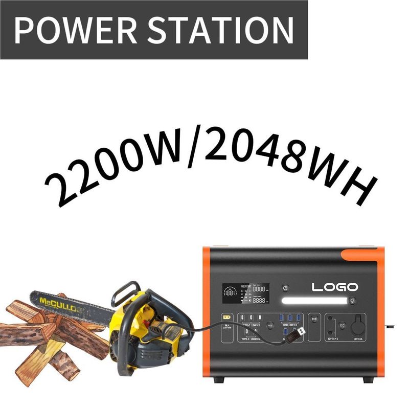 1500W draagbare mobiele generator Zonnecentrale Snel opladen Ononderbroken stroomvoorziening