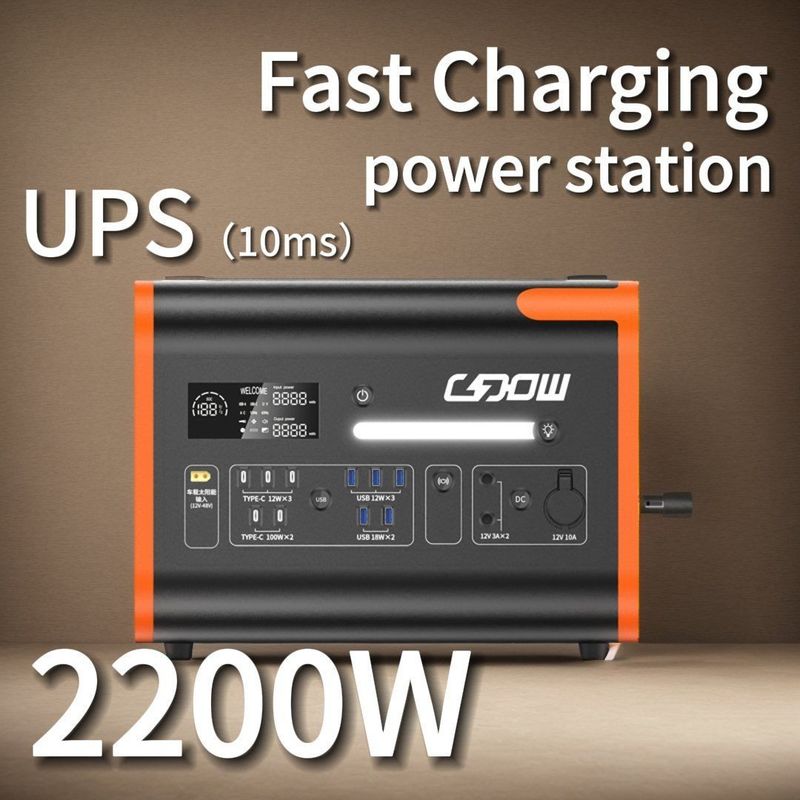 2024 Draagbare zonne-energiegenerator 2000W Home 220V Zonne-energiecentrale met 4400W piekvermogen