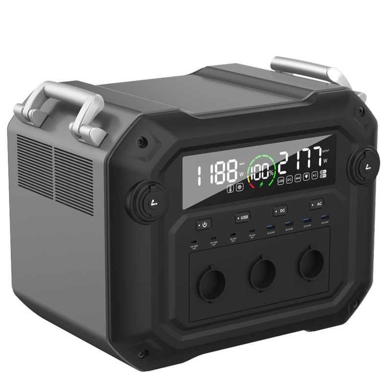 1200W opladen 2500W hoogvermogen zonne-energie generator voor huishoudelijke draagbare energiecentrale
