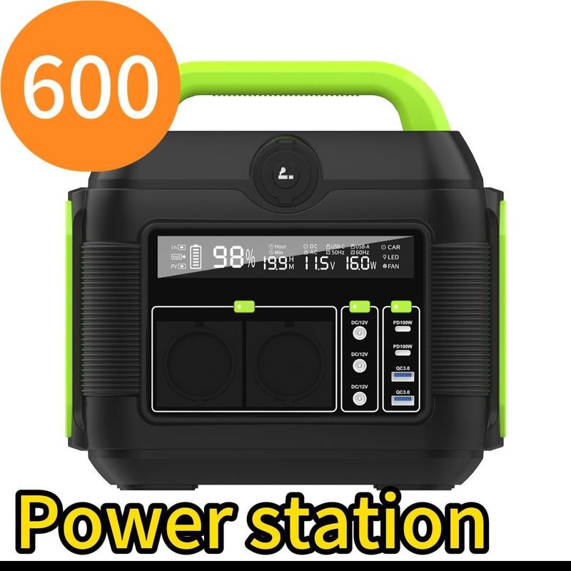 600W AC Output Draagbare elektriciteitscentrale Oost-Azië Exporterend zonne-energieopslagsysteem