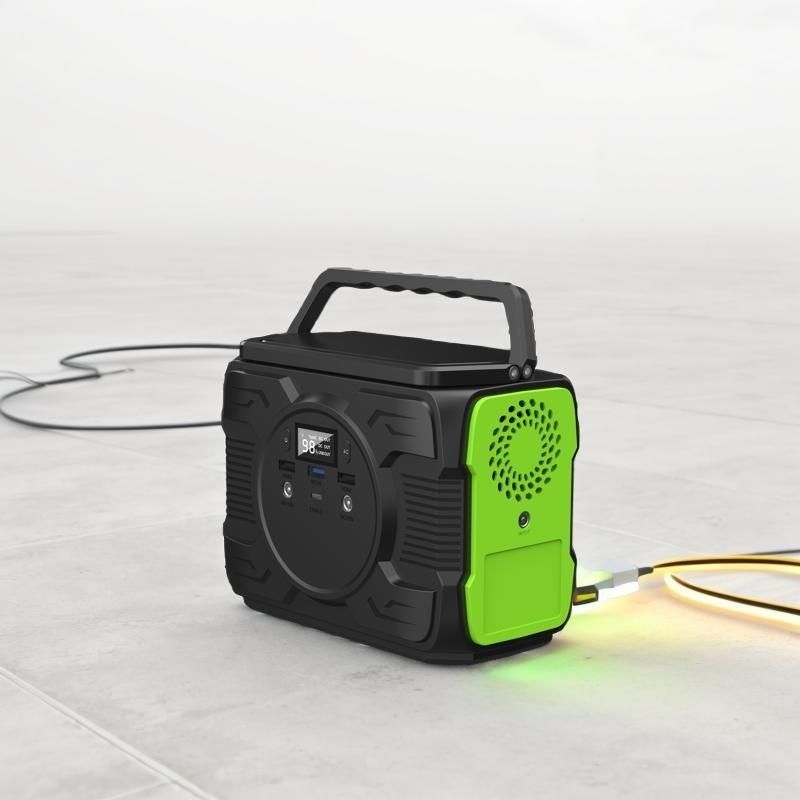 Draagbare campingcentrale 200W Lithium AC DC-uitgang Zonne-energiegenerator voor laptop