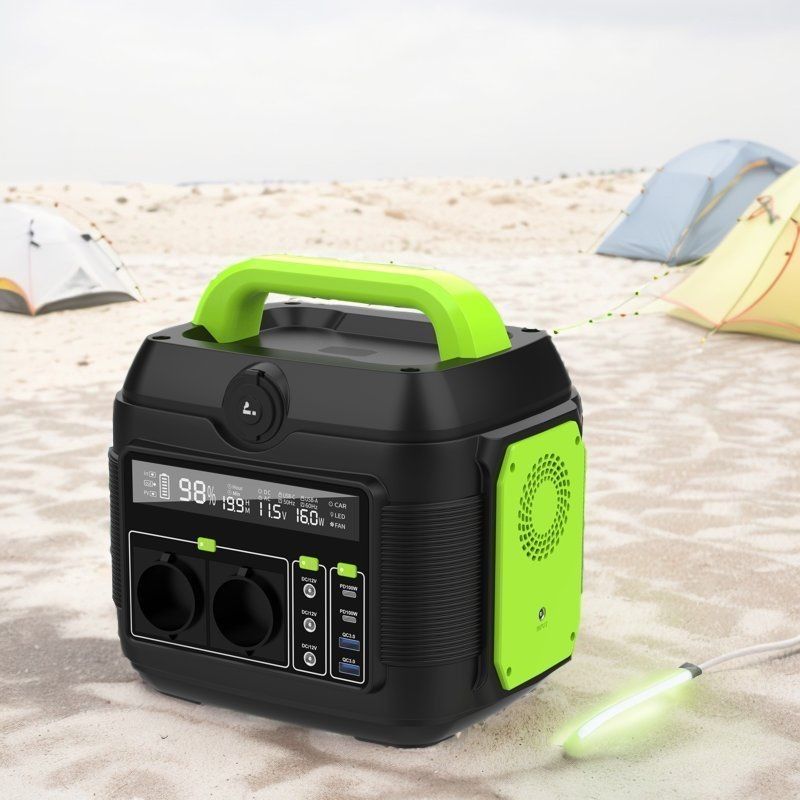 Draagbare 600W zonne-energiecentrale UPS voor camping Nood back-up 110V 220V Inverter