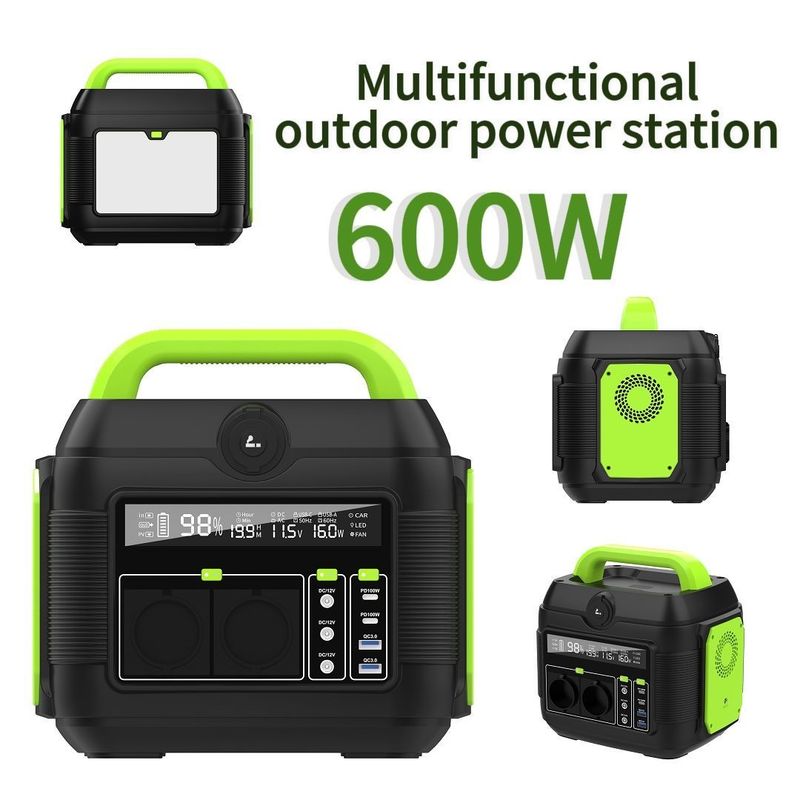 Europese standaard 220V 600W Draagbare zonne-energieopslagbatterij Powerbank voor reizen