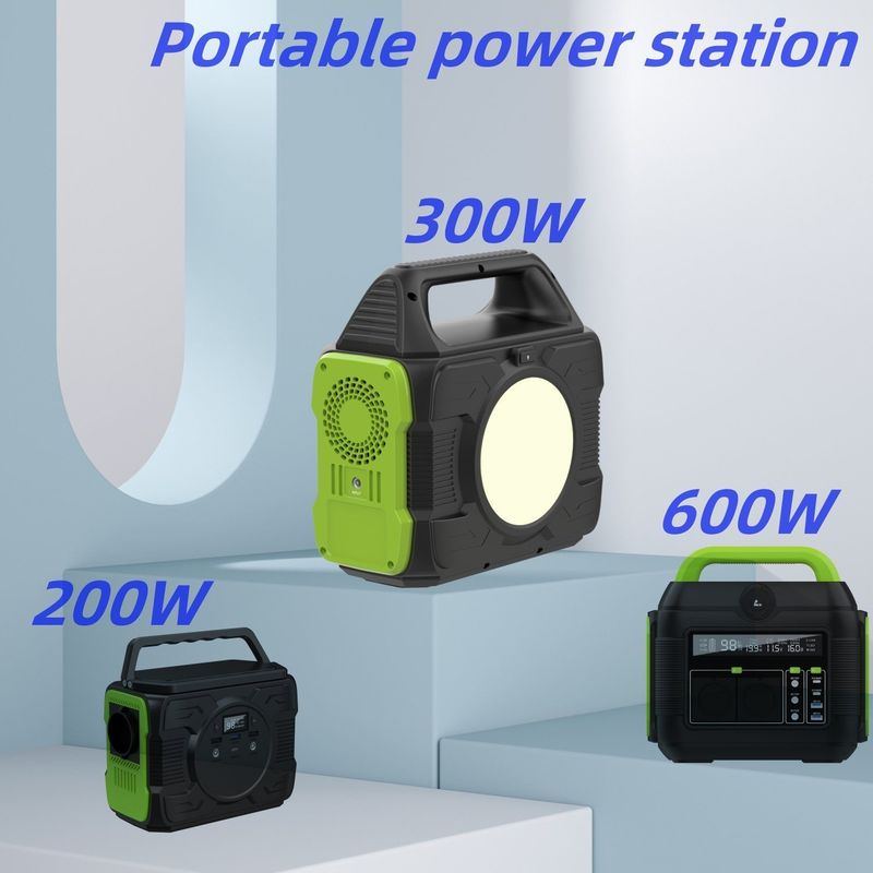 Draagbare buitencampingstation 300W AC-uitgang Hoog vermogen met lithiumbatterie