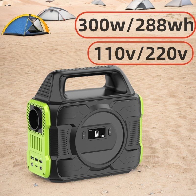 288wh draagbare elektriciteitscentrale met 300W Pure Sinus Wave Inverter en Lithiumbatterie