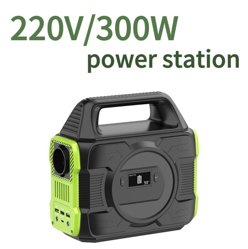 Aanpasbare kleur 300W draagbare batterij powerbank voor zonne-energie 110V 220V Lithium