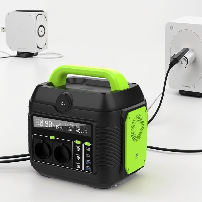 Draagbare zonnecellengenerator 600W Multifunctioneel energiecentrum voor buitenavonturen