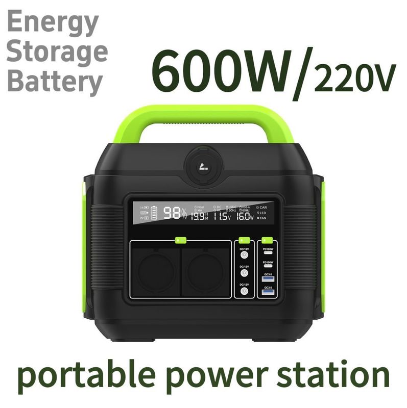 600W draagbaar zonne-energieopslagsysteem met adapter en S6