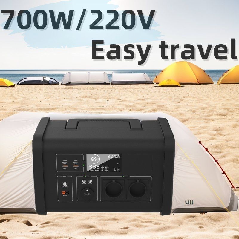 Sinusoïdale golf 700W draagbare zonne-generator voor noodgevallen in het buitenleven en lithiumbatterie