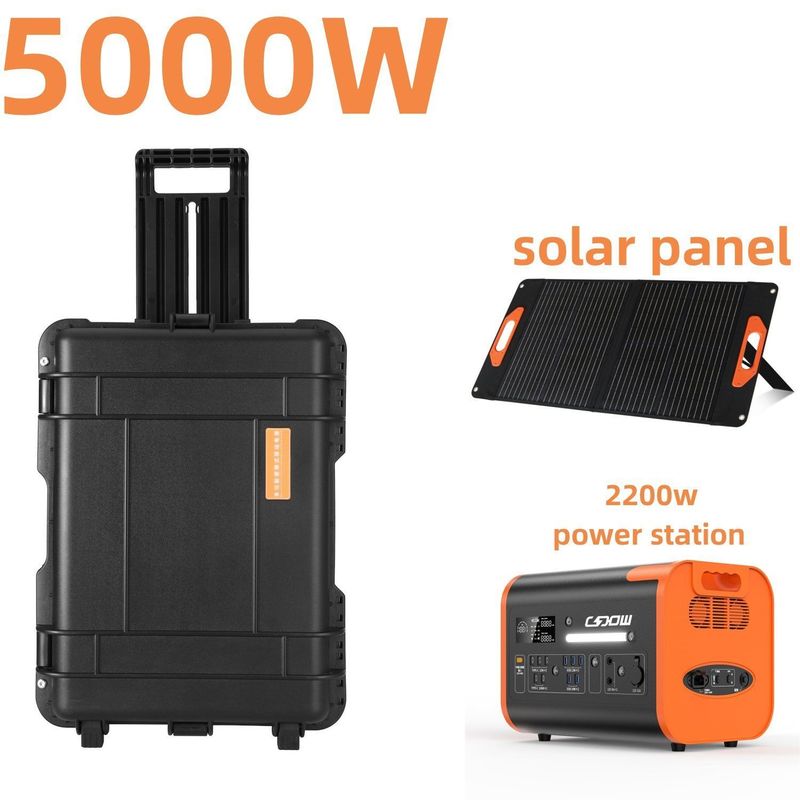 8000W piekvermogen Draagbare zonne-energiegenerator voor buitenactiviteiten Compact en modern