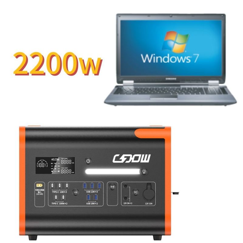 2000 W bidirectionele snelle oplaad LiFePO4 batterij Draagbare mobiele stroomvoorziening voor het gezin