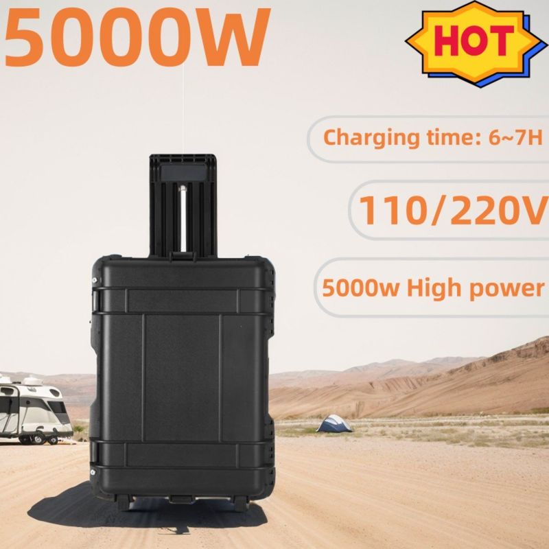 8000W piekvermogen Draagbare zonne-energiegenerator met explosiebestendige lamp