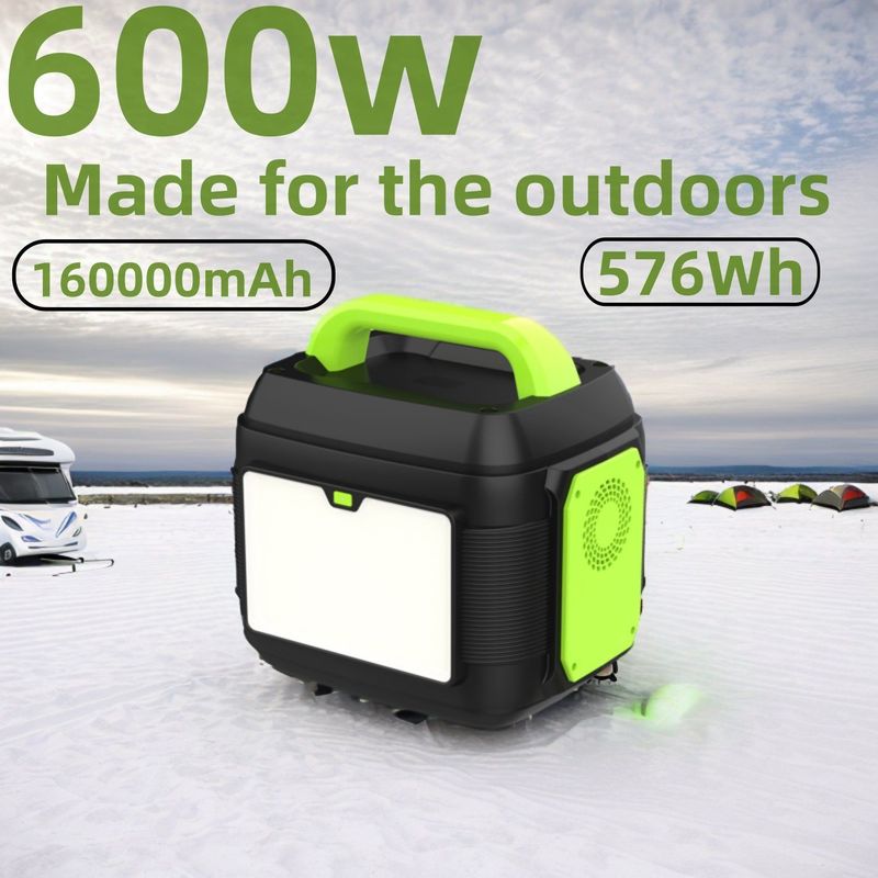 Professionele draagbare zonne-generator 600W 576Wh / 14.4V / 40Ah / 160000mAh met MPPT