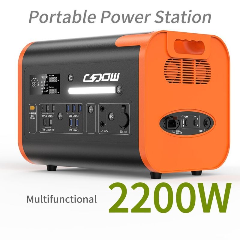 Draagbare elektriciteitscentrale met 51,52V40ah 3,22V*16s Batterijcapaciteit en 2000 cycli