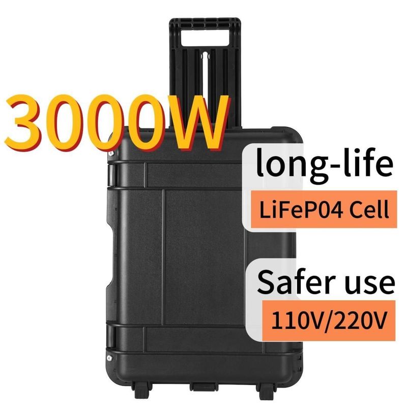 Auto en outdoor mobiele stroomvoorziening 3000W draagbare zonne-generator Laadtijd 6-7h
